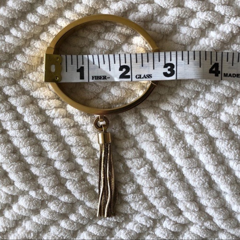 Michael Kors Gold Tassel Hinge Bangle - Picture 7 of 8